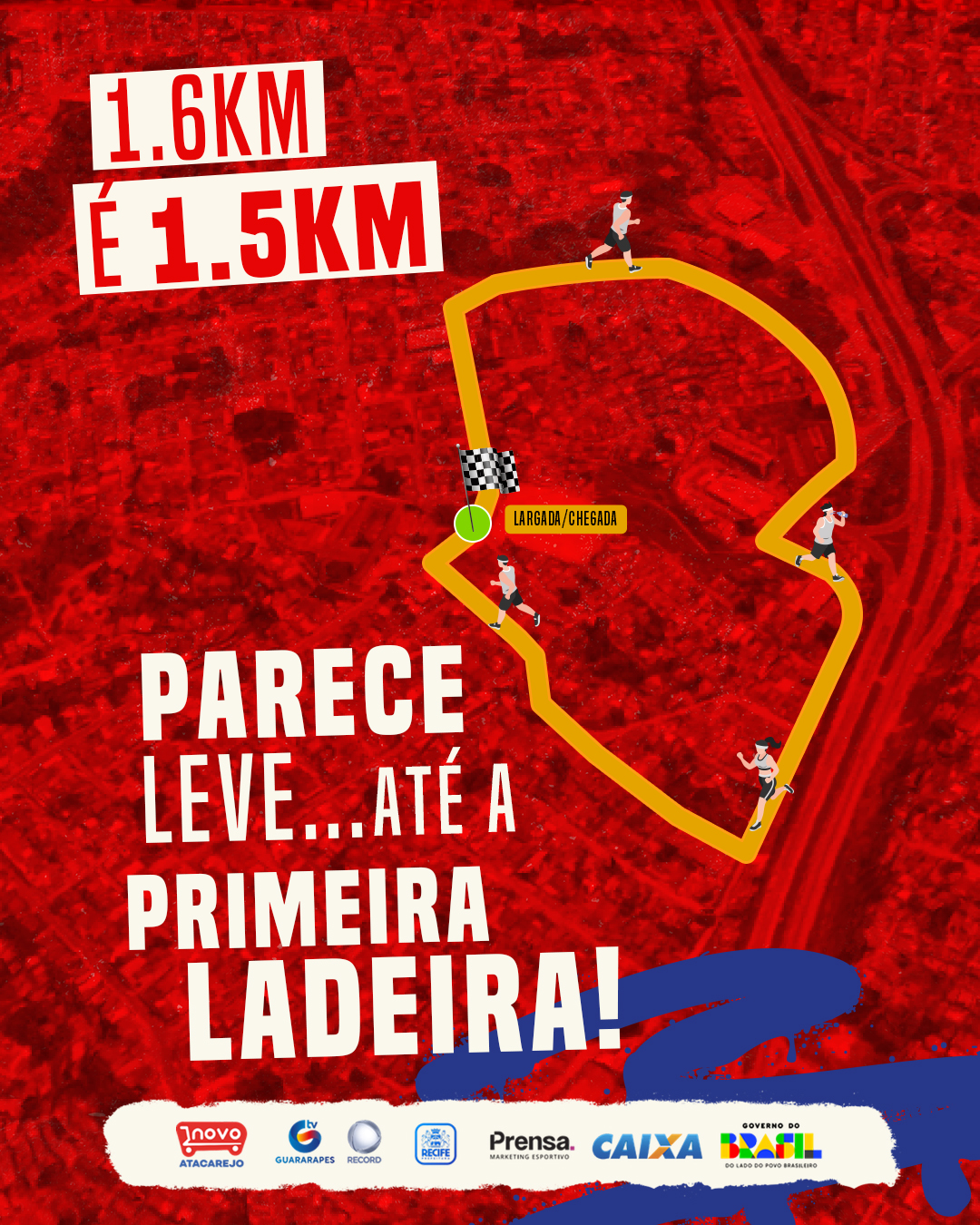 Trajeto corrida de 1.5km